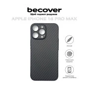 Чохол для мобільного телефону BeCover Carbonite Case (MagSafe) Apple iPhone 16 Pro Max Black (712069) (UA)