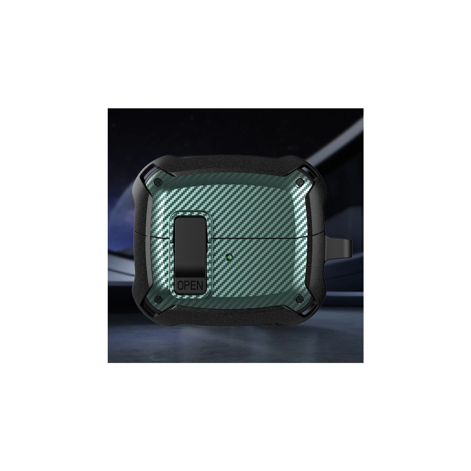 Чохол для навушників BeCover Protective TPU для Samsung Galaxy Buds 3 Dark Green (711999) (UA) Особливості  Справа + Карабін 