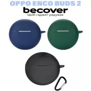 Чохол для навушників BeCover Silicon для Oppo Enco Buds 2 Deep Blue (710952) (UA)