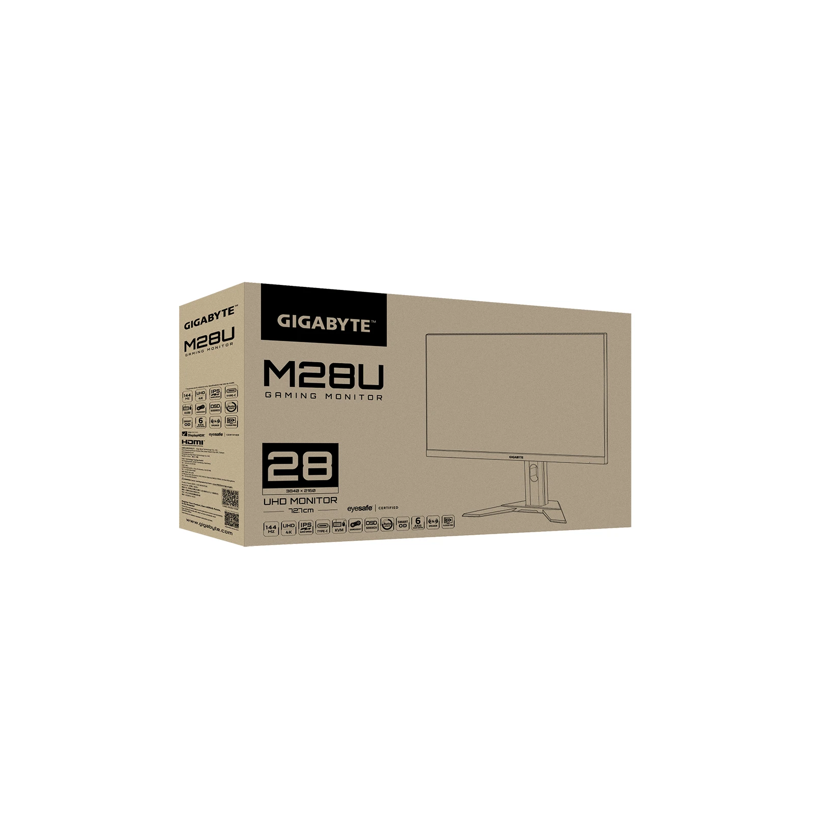 GIGABYTE M28U-EK (UA) Тип монитора: Для видеомонтажа,