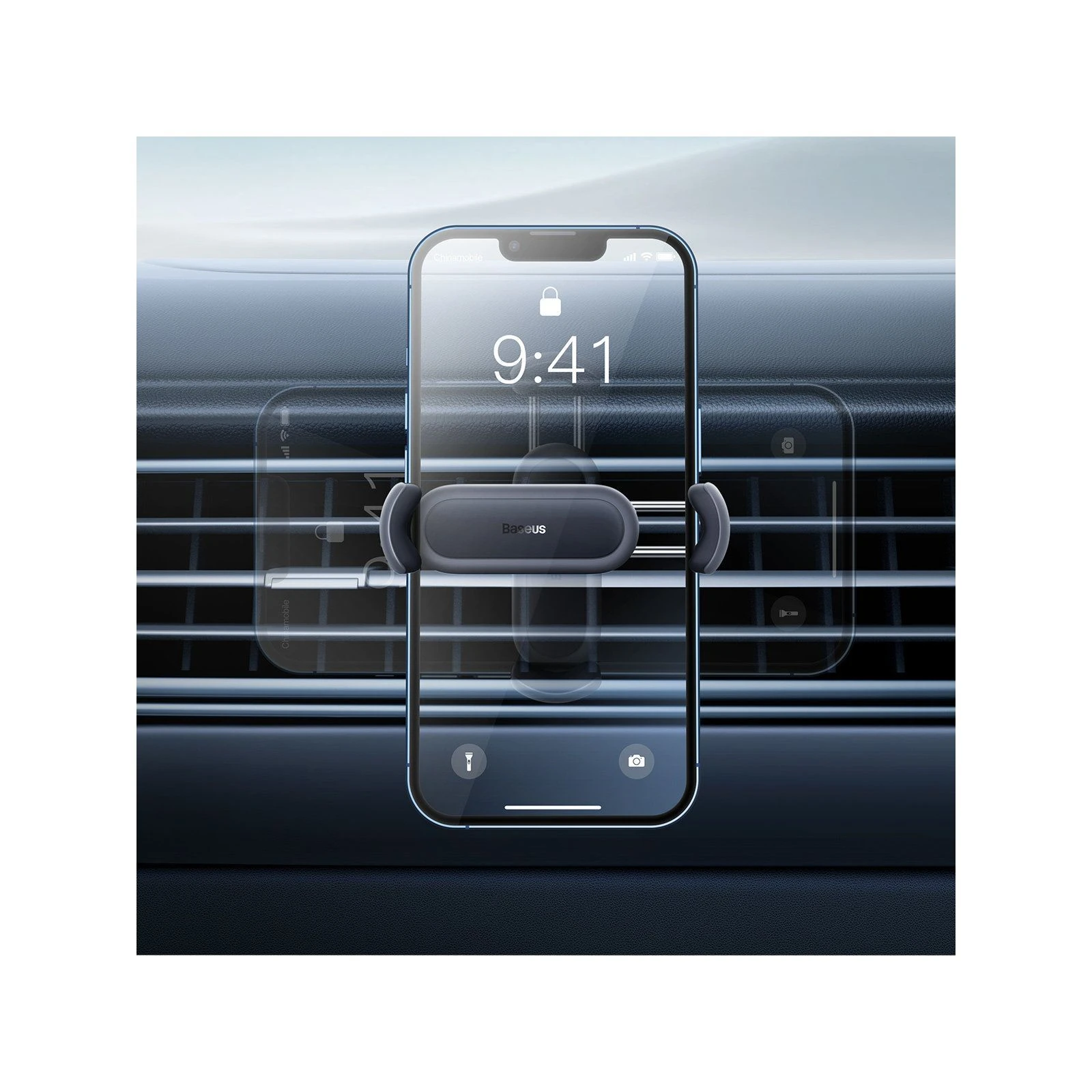 Універсальний автоутримувач Baseus Steel Cannon 2 Air Outlet Car (SUGP000001) (UA) Обертання 360 градусів