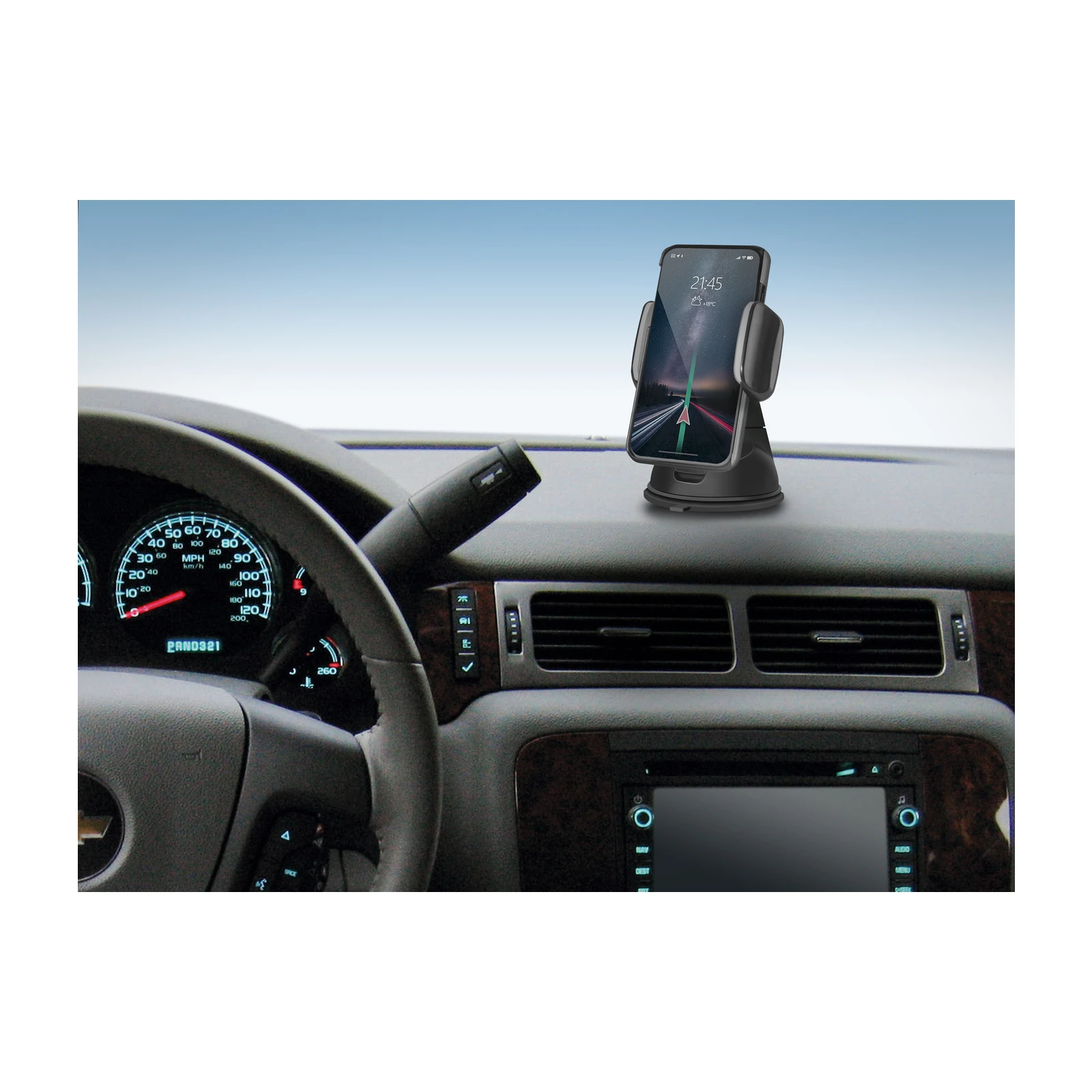 Универсальный автодержатель Defender CH-114+ 50-90 мм, на панель (29114) (UA) Тип крепления полимерная присоска