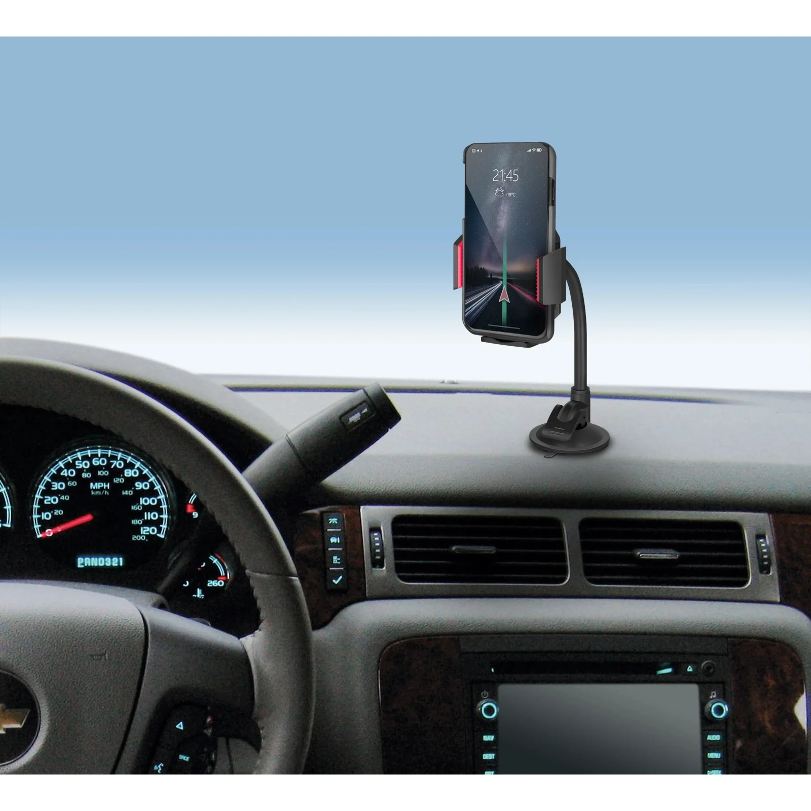 Універсальний автотримач Defender CH-154+ 55-95 мм (29154) (UA) Тип кріплення: полімерна