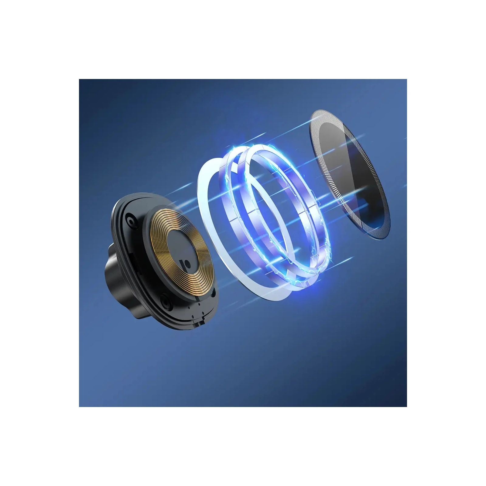 Універсальний автотримач Grand-X MT-15W MagSafe із зарядкою 15W (кріплення на дефлектор) (MT-15W) (UA) бездротова зарядка  з підтримкою бездротової зарядки 