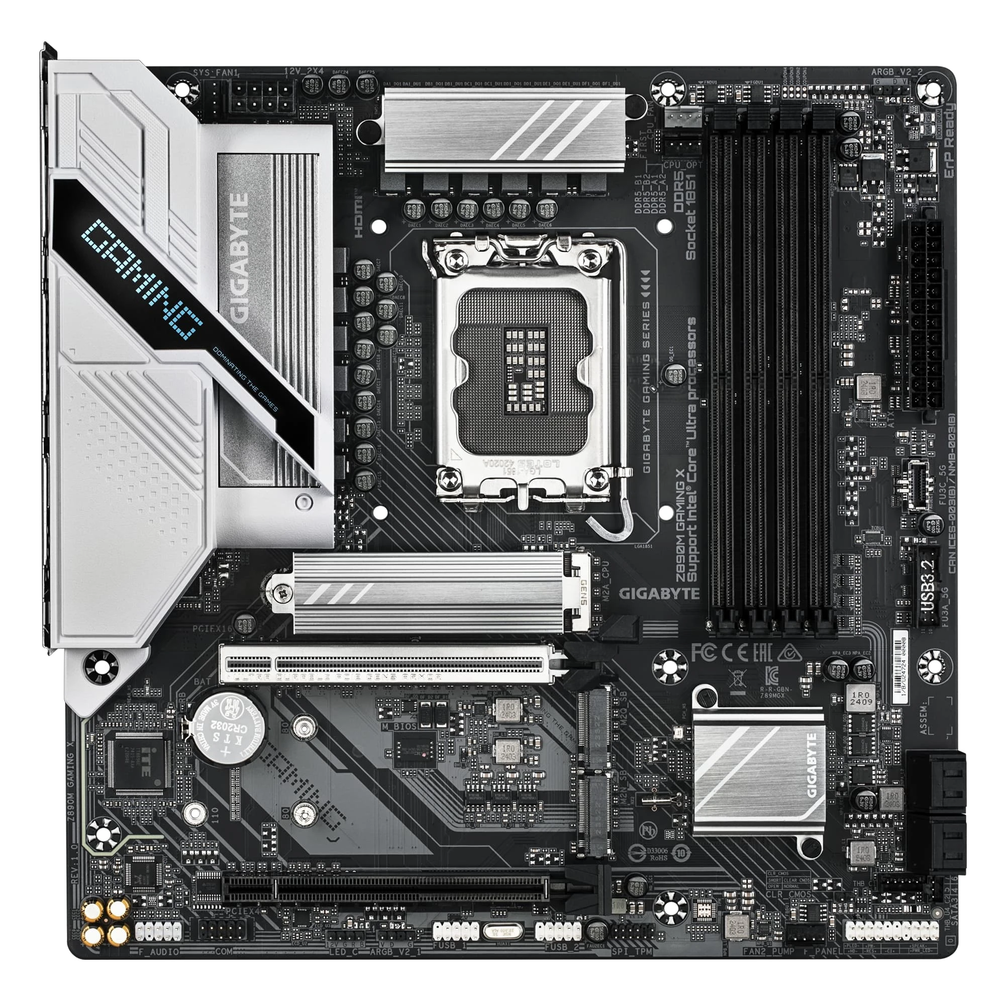 Gigabyte Z890M Gaming X Socket 1851 (UA) Назначение: для настольного ПК;