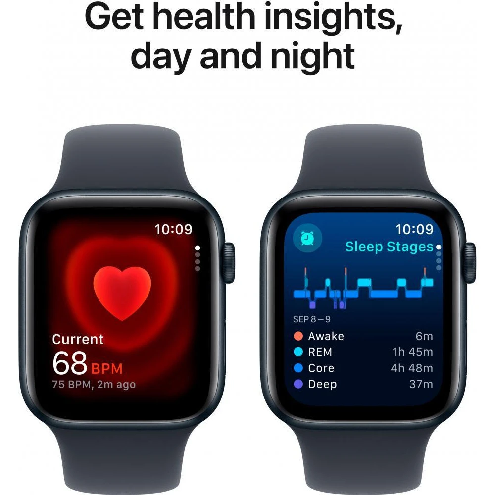 Apple Watch SE 2 GPS 44mm Midnight Aluminium Case w. Midnight Sport Band - S/M (MXEJ3) Бренд: Apple; Лінійка: Watch SE 2; iOS: є;