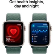 Apple Watch SE 2 GPS 44mm Starlight Aluminium Case w. Lake Green Sport Loop (MXEW3)
