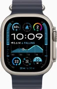 Apple Watch Ultra 2 GPS + Cellular 49mm Natural Titanium Case w. Navy Ocean Band (MX4D3)