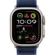 Apple Watch Ultra 2 GPS + Cellular 49mm Natural Titan. Case w. Blue Trail Loop - M/L (MX4L3)
