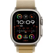 Apple Watch Ultra 2 GPS + Cellular 49mm Natural Titan. Case w. Tan Alpine Loop - Small (MX4E3)