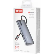 USB-Hub ColorWay Docking Station USB-C 5-в-1 Type C PD 100W/USB3.0х3/HDMI 4К (CW-HUB01)