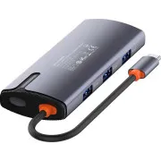 USB-Hub ColorWay Docking Station USB-C 6-в-1 Type C PD 100W/USB3.0х3/USB2.0/RJ45 (CW-HUB03)