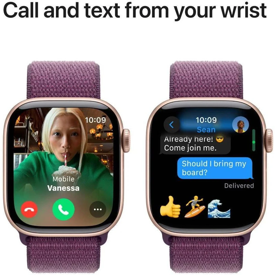 Apple Watch Series 10 GPS 42mm Rose Gold Aluminum Case w. Plum Sport Loop (MWWK3) Бренд: Apple; Линейка: Watch Series 10 GPS;