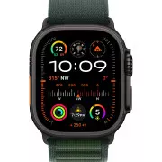 Apple Watch Ultra 2 GPS + Cellular 49mm Black Titan. Case w. Dark Green Alpine Loop - Medium (MX4R3)