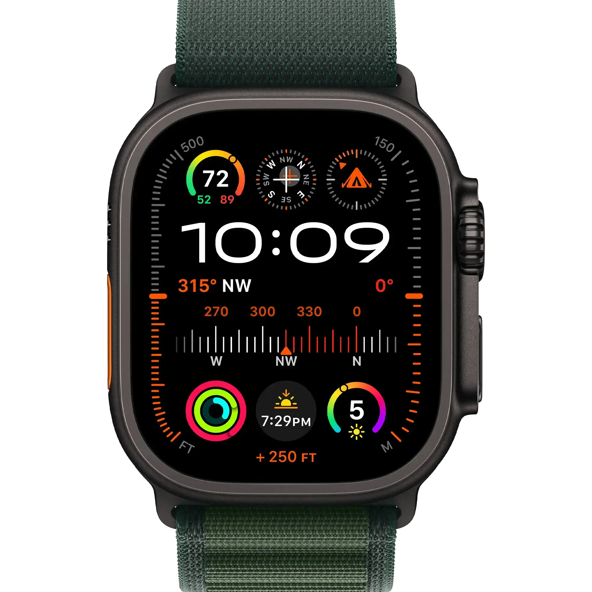 Apple Watch Ultra 2 GPS + Cellular 49mm Black Titan. Case w. Dark Green Alpine Loop - Small (MX4Q3) Бренд: Apple; Лінійка: Watch Ultra 2;