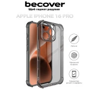 Чохол для мобільного телефону BeCover Anti-Shock Apple iPhone 16 Pro Grey (712302) (UA)