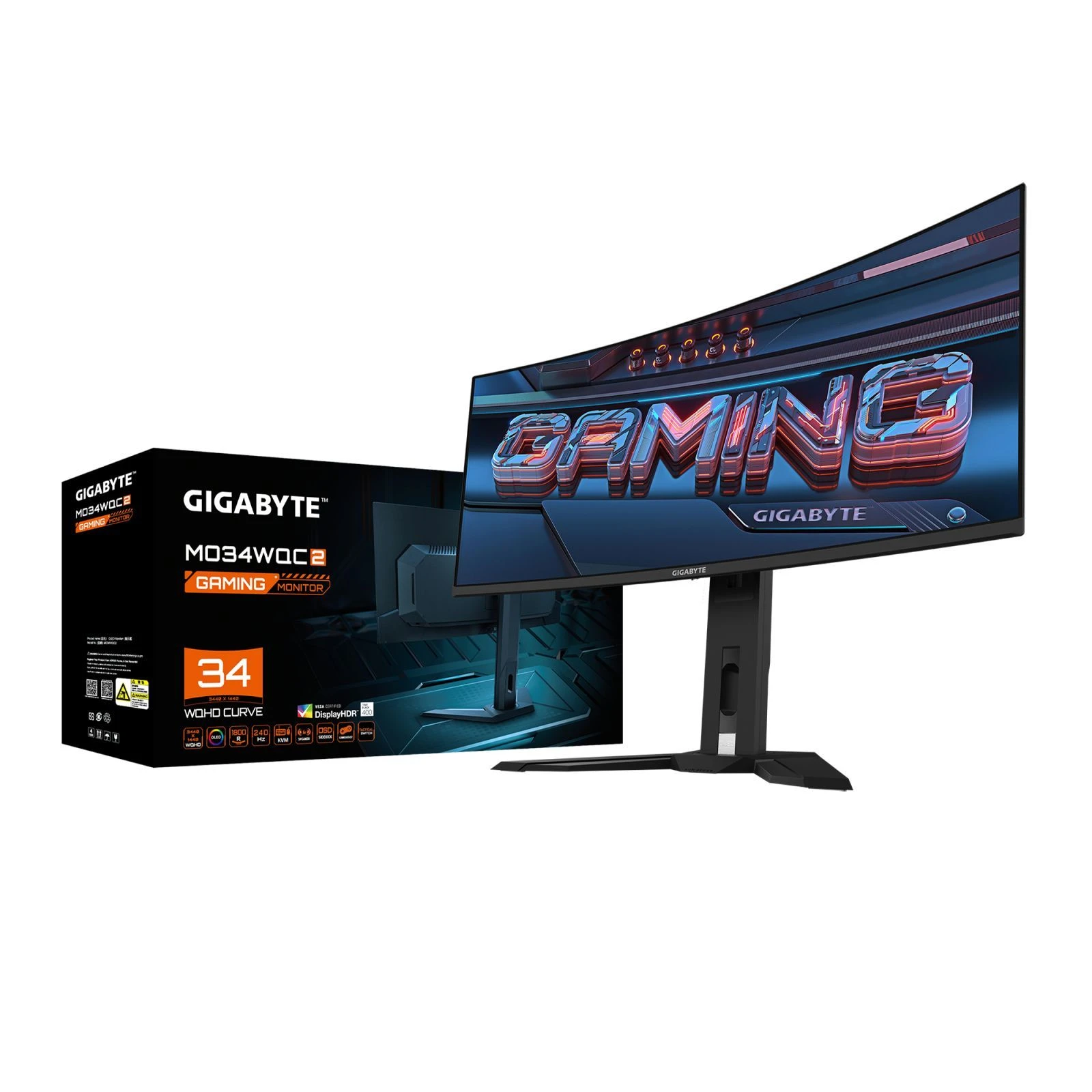 GIGABYTE MO34WQC2 Gaming Monitor (UA) Тип монитора: Для