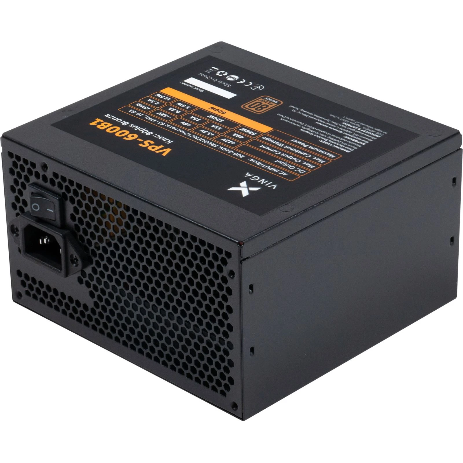Vinga 600W (VPS-600B1) (UA) Тип БП: для компьютеров;