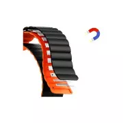 Ремінець для смарт-годин Drobak Silicone Magnetic Link для Apple Watch All Series Ultra 2 49/45/44/42mm Midnight blue (898927) (UA)