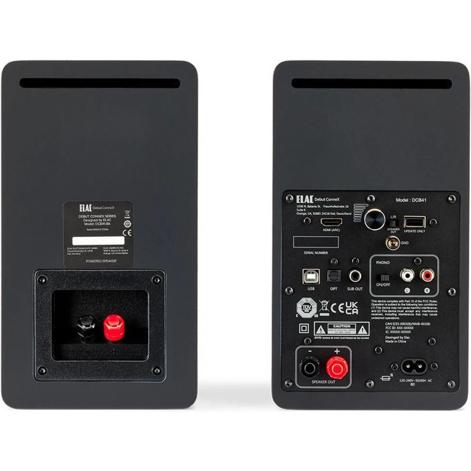 Elac Debut ConneX DCB41 Walnut (32063) Діаметр дифузора сабвуфера, inch  1 x 4-1 2 Поліпропілен 