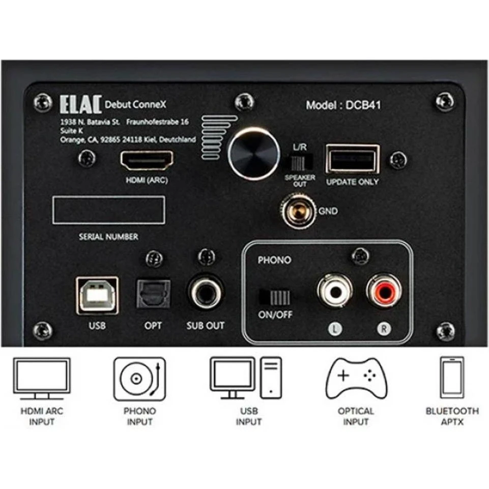 Elac Debut ConneX DCB41 Walnut (32063) Кількість смуг  2 