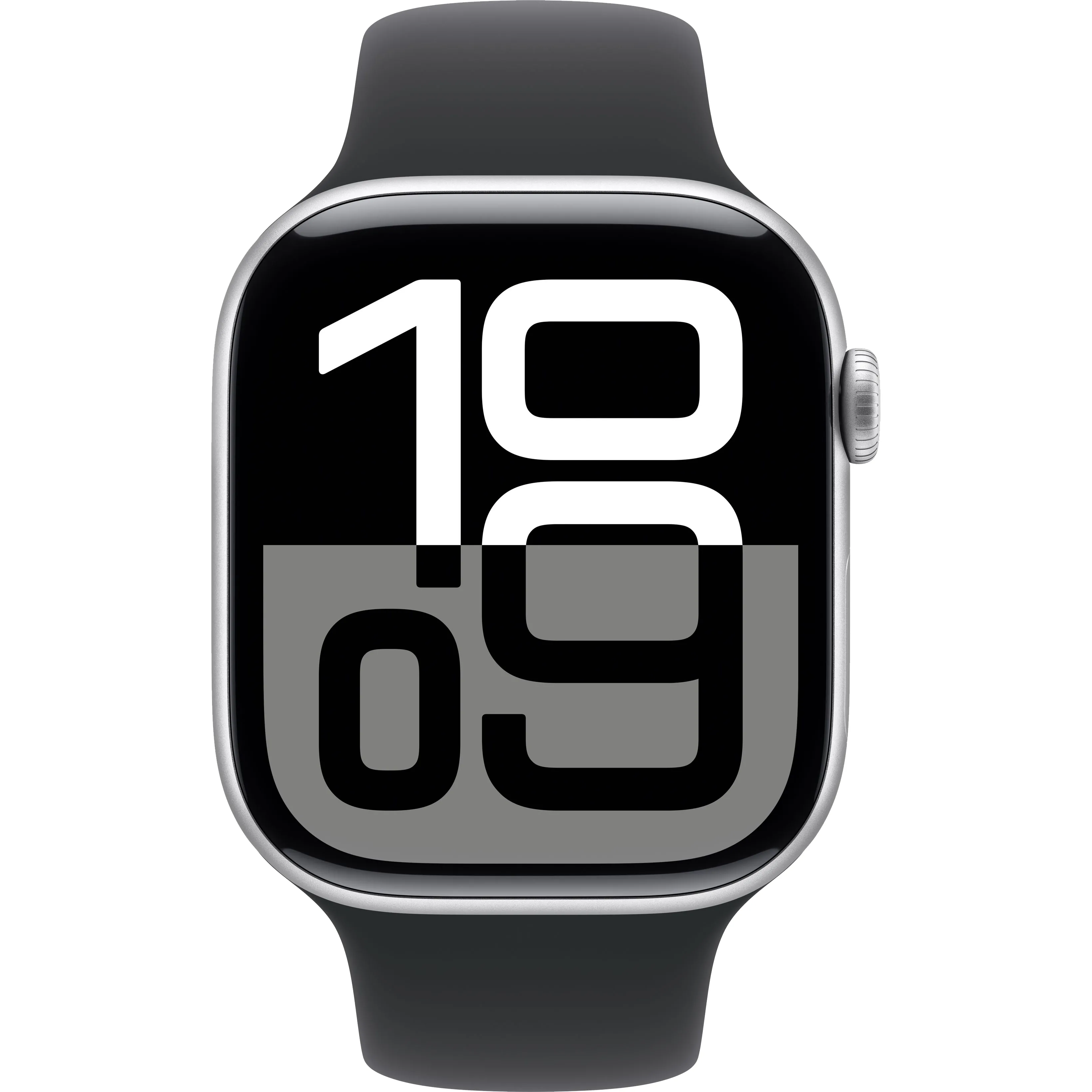 Apple Watch Series 10 GPS 46mm Silver Aluminum Case (MWX03) + Black Sport Band S/M (MXM23) Линейка Watch Series 10 GPS