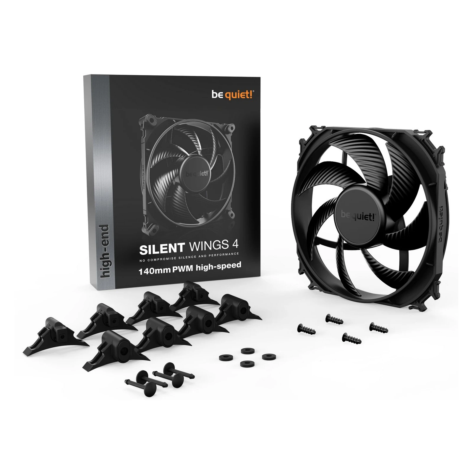 Кулер для корпусу Be Quiet! Silent Wings 4 140mm PWM High-Speed ​​(BL097) (UA) Кількість вентиляторів: 1;