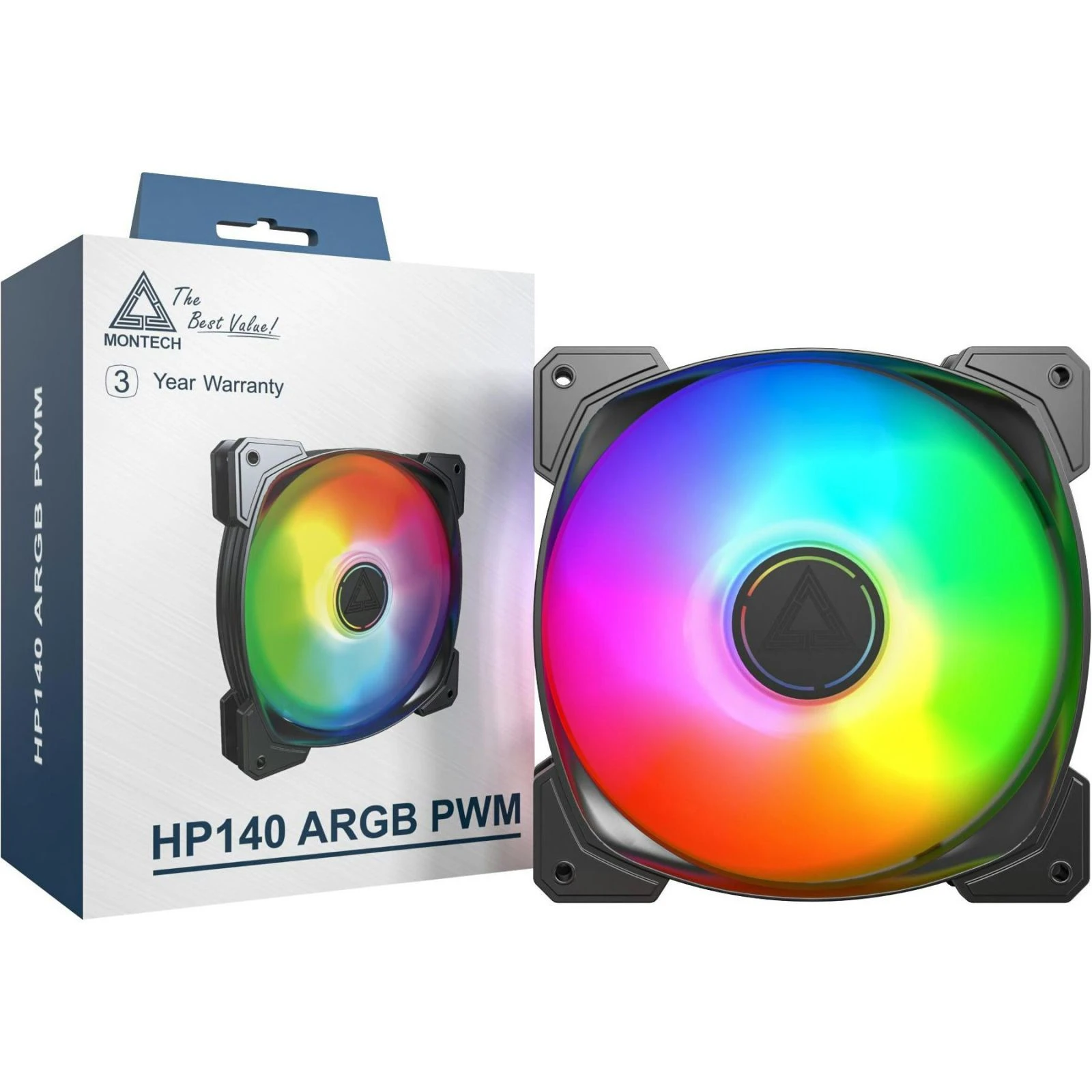 Кулер для корпусу MONTECH HP140 PWM BLACK (UA) Кількість вентиляторів: 1;