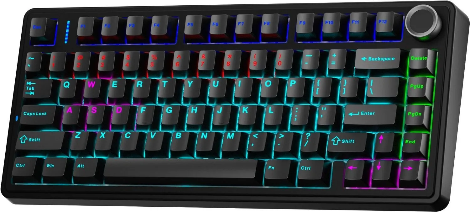 Aula F75 keycap KRGD Blue USB UA Black (6948391202846) (UA) Тип: з підсвічуванням;
