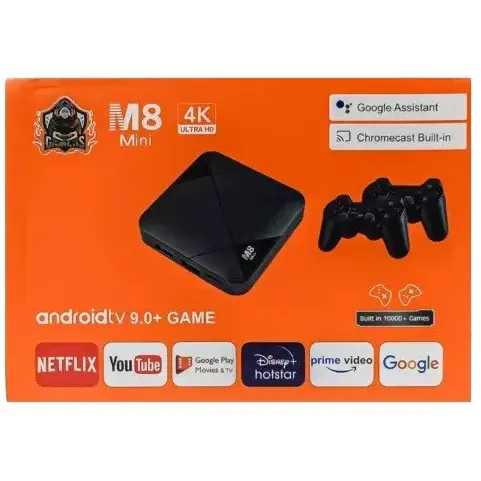 Ігрова смарт - TV-приставка M8 Mini (Android / Wifi / 10000 Ігор) Операційна система: Android 9.0
