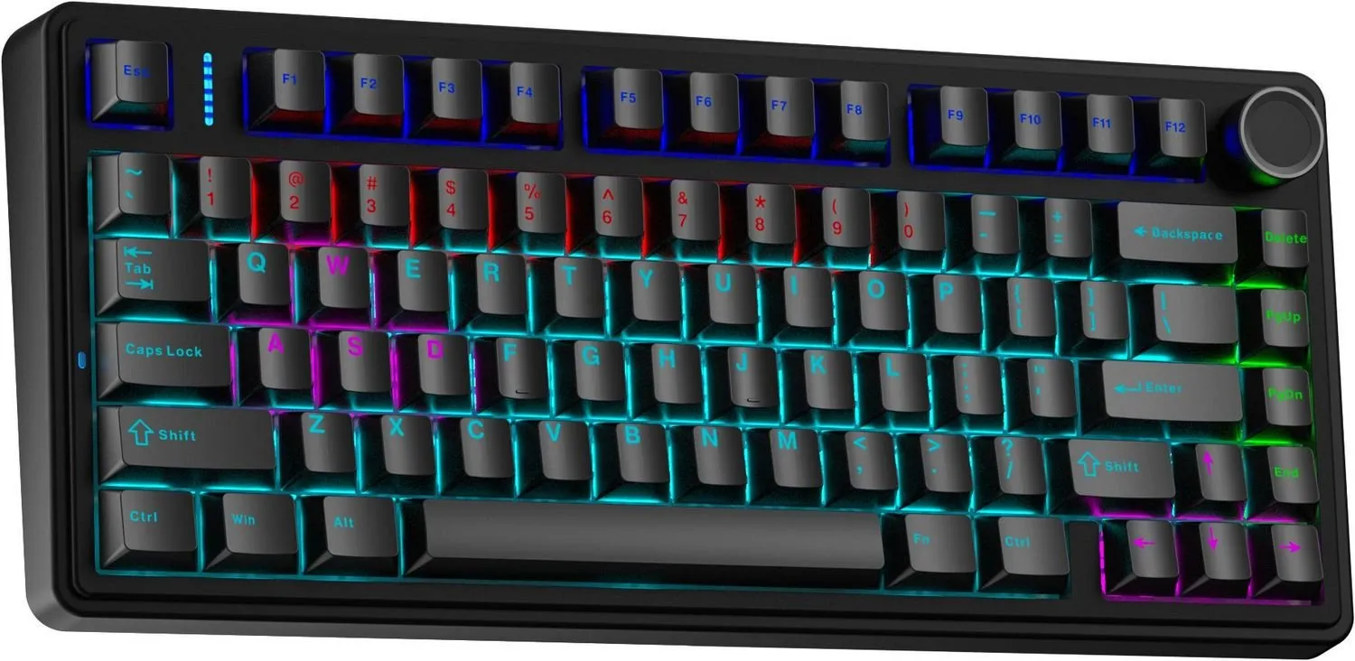 Aula F75 keycap KRGD Blue USB UA Black (6948391202846) (UA) Тип: с подсветкой; Конструкция: