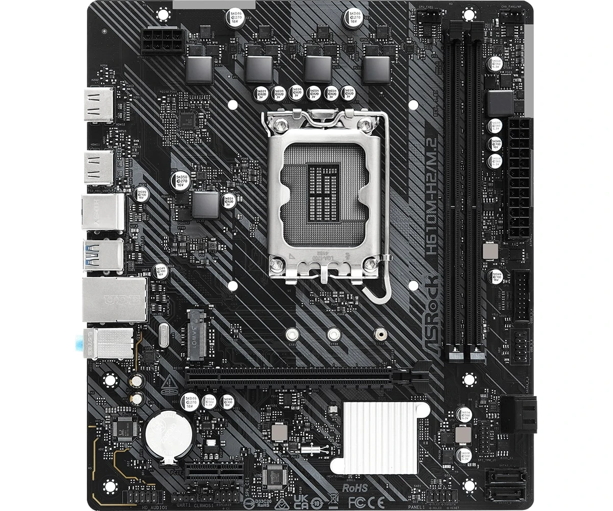 ASRock H610M-H2/M.2 Socket 1700 (UA) Сокет: LGA1700; Чіпсет: Intel H610;