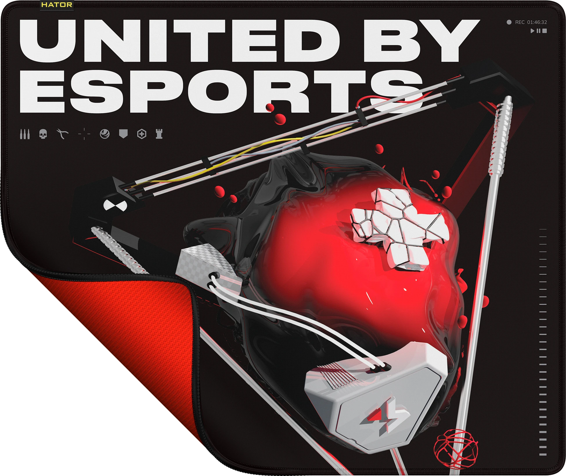 Hator Tonn eSport L Maincast Edition (HTP-033) (UA) Матеріал  Гума 