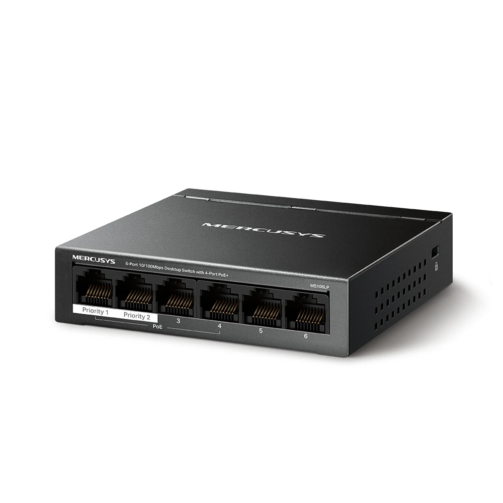 Mercusys MS106LP (UA) Fast Ethernet (10 / 100 Мбіт / с): 6; Gigabit Ethernet