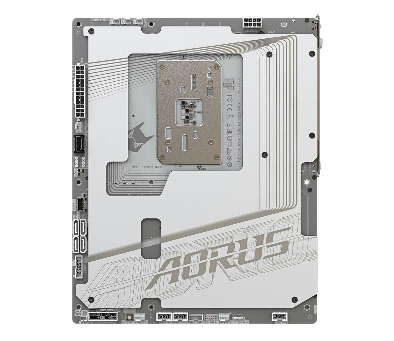 Gigabyte B650E Aorus Stealth ICE EU Охлаждение секции питания радиатором  Да (Полностью охлаждаемая силовая часть с алюминиевым радиатором)