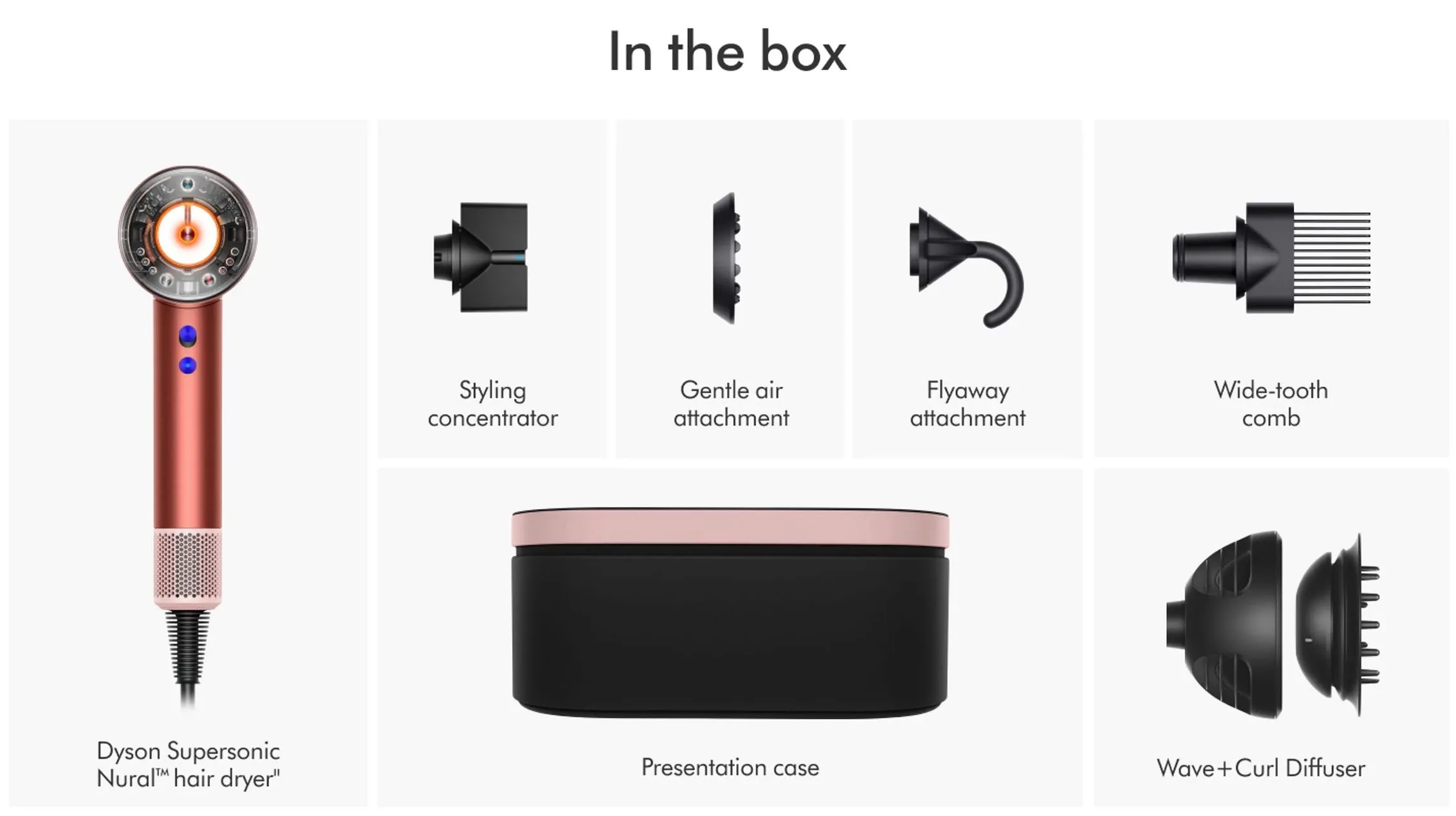 Dyson Supersonic HD16 Nural Strawberry Bronze/Blush Pink (561725-01) (EU) Бренд: Dyson; Потужність, Вт: 1600;