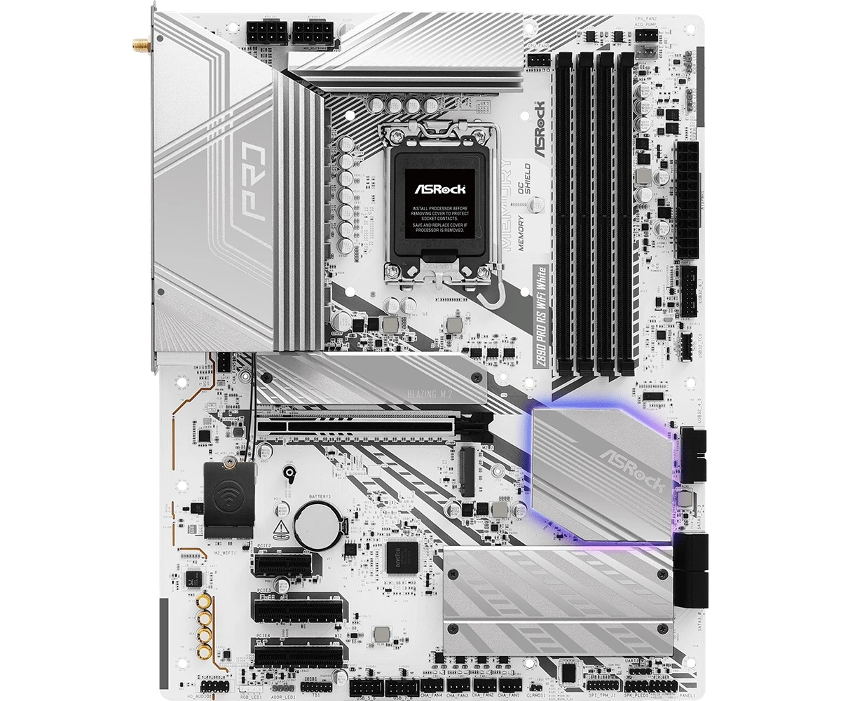 ASRock Z890 Pro RS WiFi White Socket 1851 Призначення: для настільного ПК;