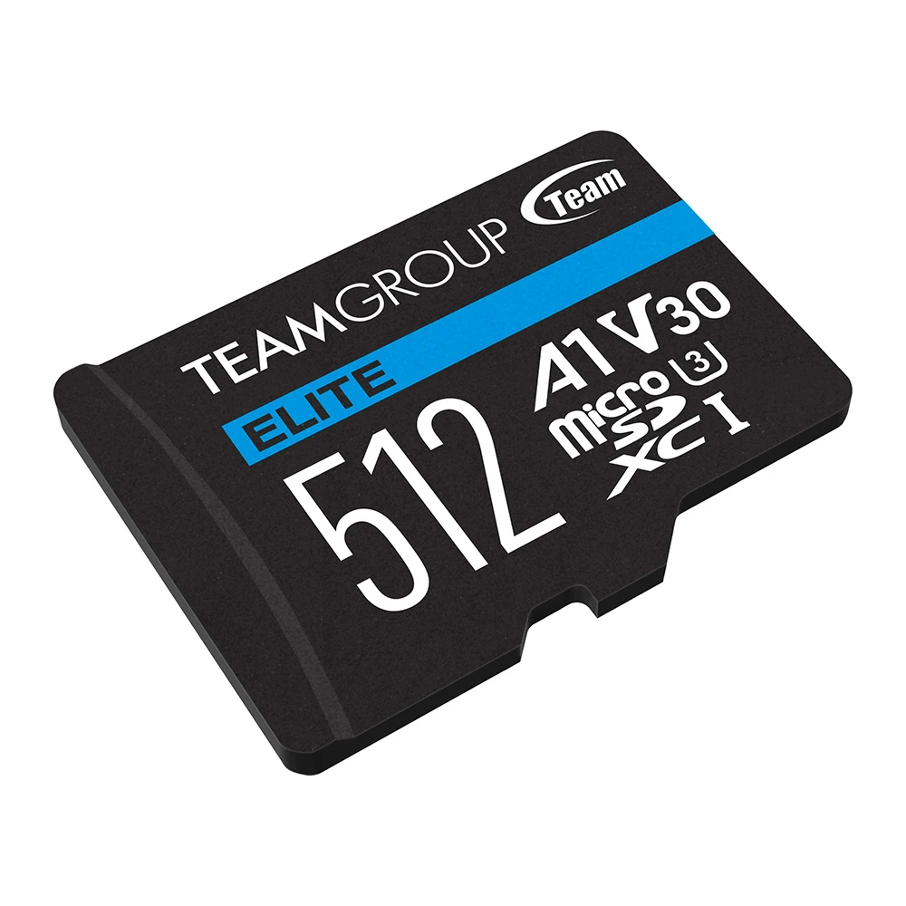 MicroSDXC 512GB UHS-I/U3 Class 10 Team Elite (TEAUSDX512GIV30A103) Тип картки: microSDXC; Об'єм пам'яті:
