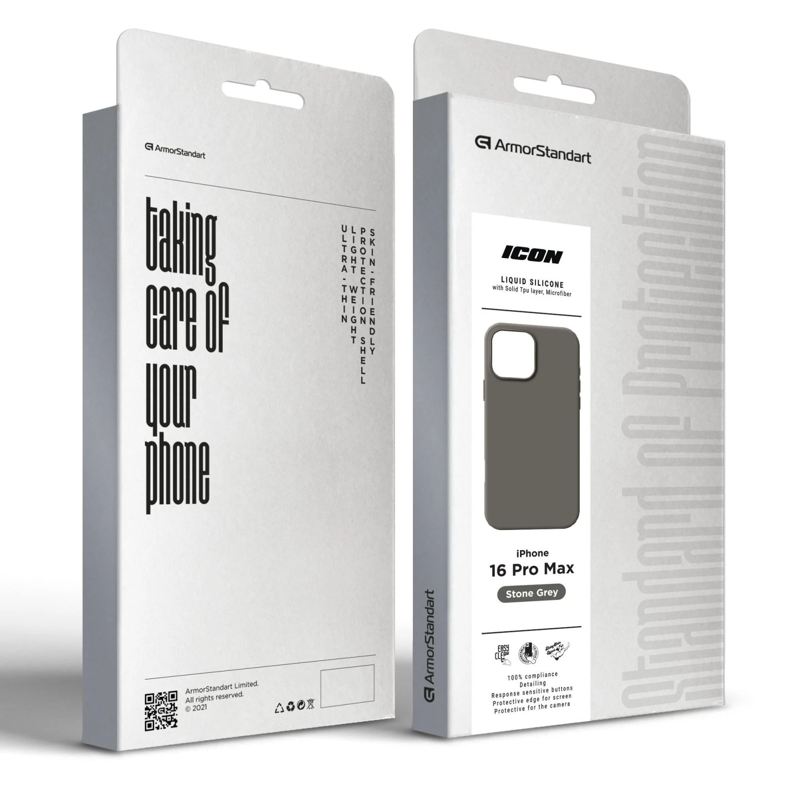 Чохол для мобільного телефону Armorstandart ICON2 Apple iPhone 16 Pro Max Stone Grey (ARM81321) (UA) Сумісність із брендом: Apple;