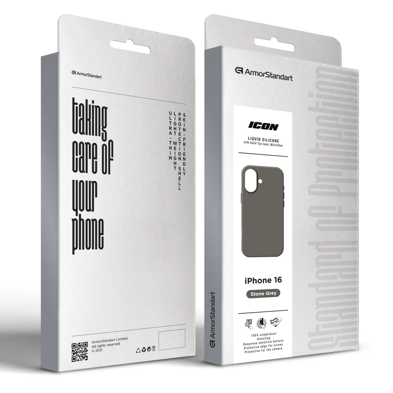 Чехол для мобильного телефона Armorstandart ICON2 MagSafe Apple iPhone 16 Stone Grey (ARM81311) (UA) Совместимость с брендом: Apple;