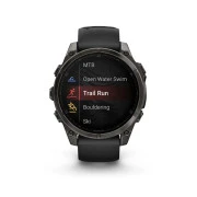 Garmin fenix 8 47mm, AMOLED, Saph, CrbnGryTi/Blk, Blk/PebbleGryBnd, GPS (010-02904-21) (UA)