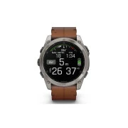 Garmin Fenix 8 51mm AMOLED Sapphire Carbon grey DLC w. Chestnut Leather Band (010-02905-40)