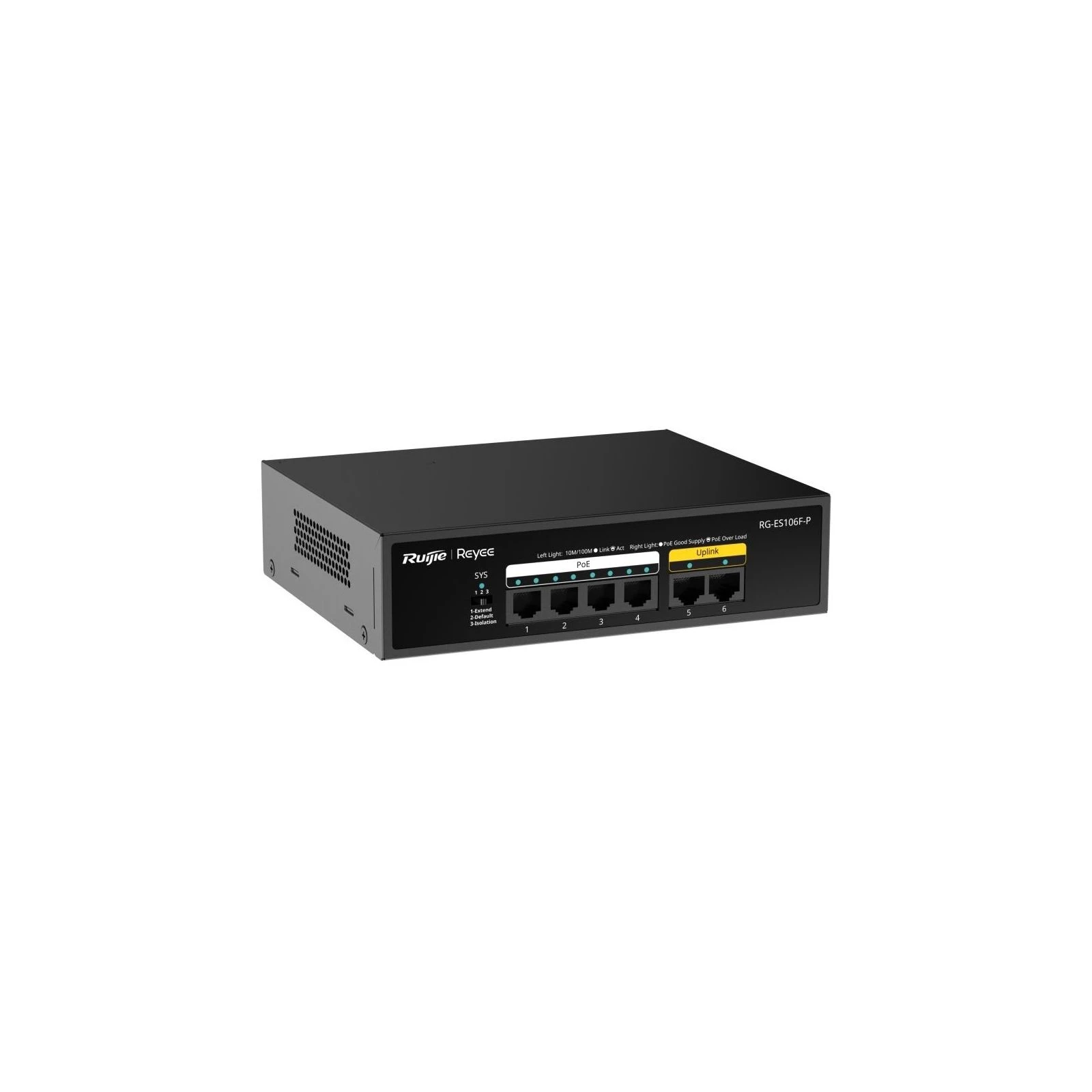 Коммутатор сетевой Ruijie Networks RG-ES106F-P (UA) Требования PoE PoE 54 Вт