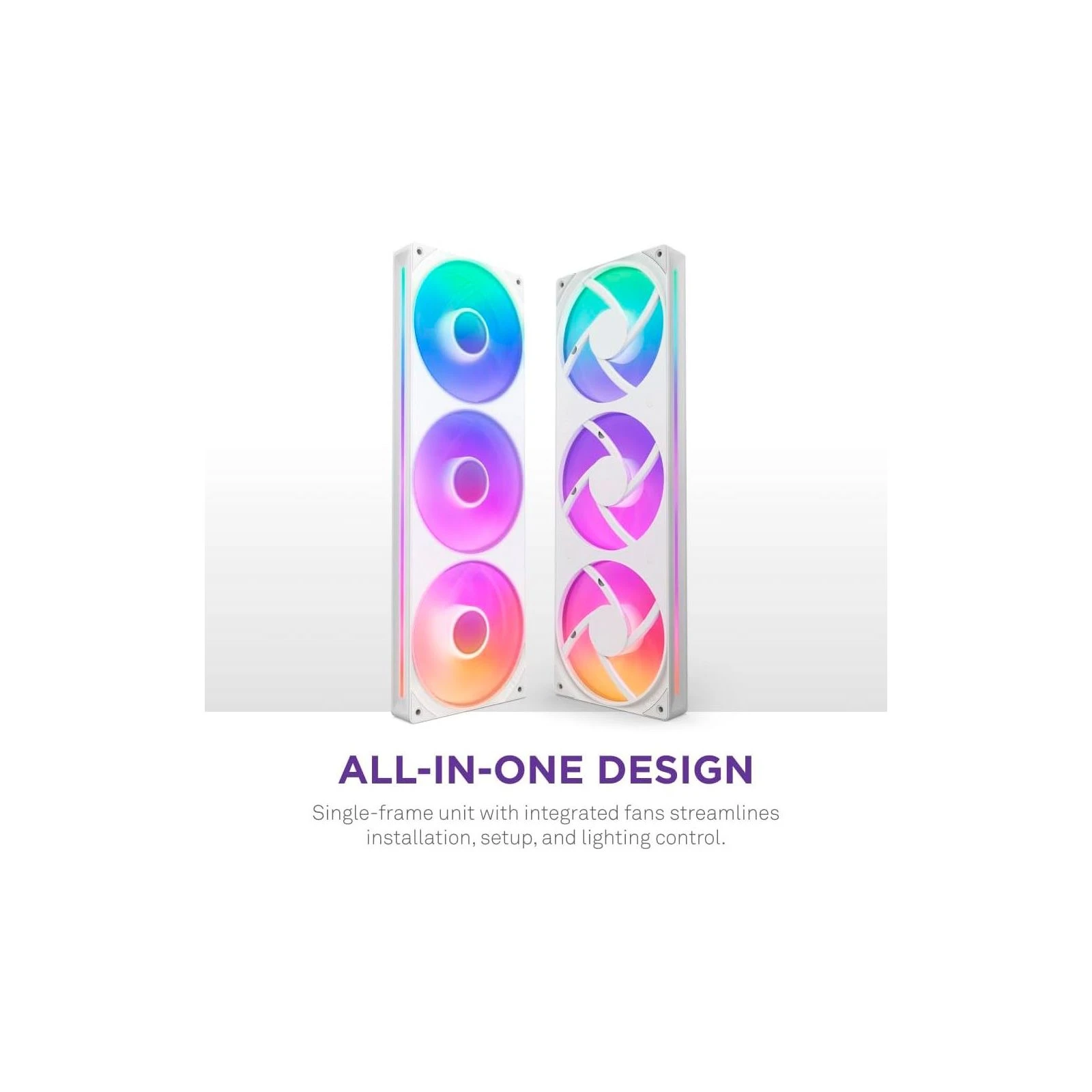 Кулер для корпуса NZXT F360 RGB Core Fan (Single Frame) - White (RF-U36HF-W1) (UA) Тип разъема подключения 4-pin, 3-pin