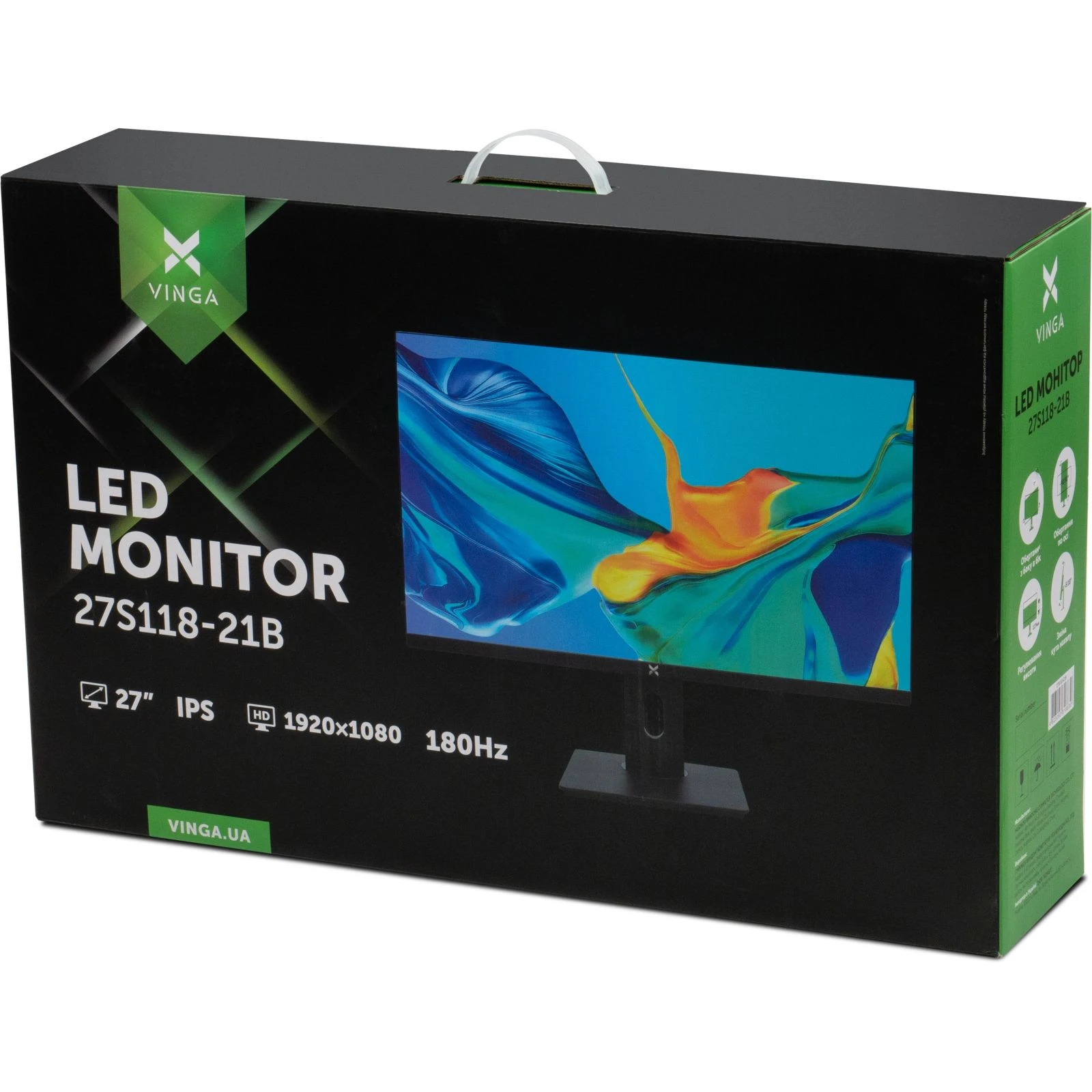 Vinga 27S118-21B (UA) Тип монітора: Безрамковий, Для