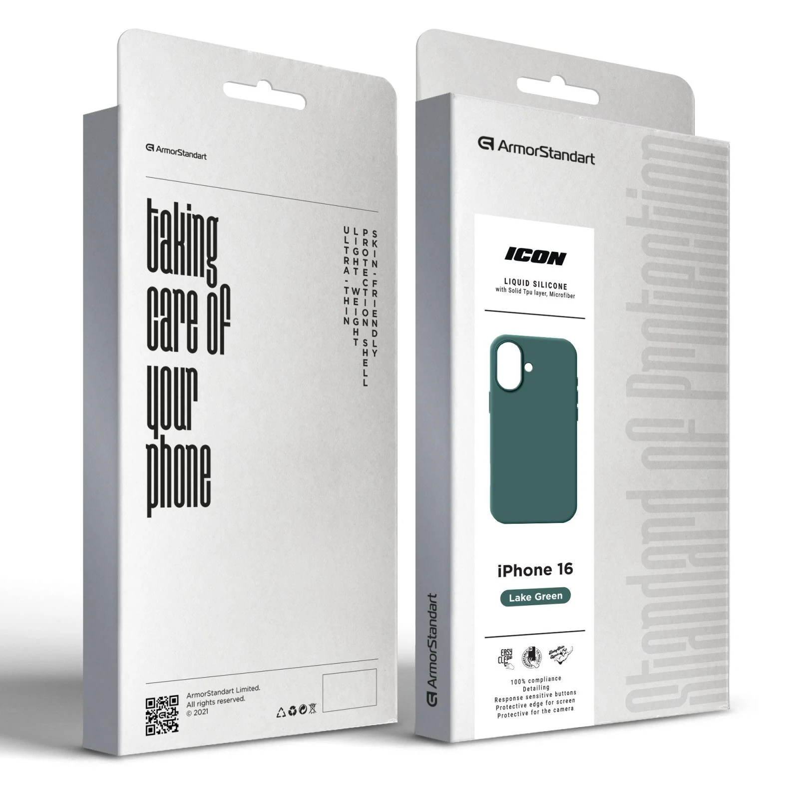 Чехол для мобильного телефона Armorstandart ICON2 MagSafe Apple iPhone 16 Lake Green (ARM81313) (UA) Совместимость с брендом Apple