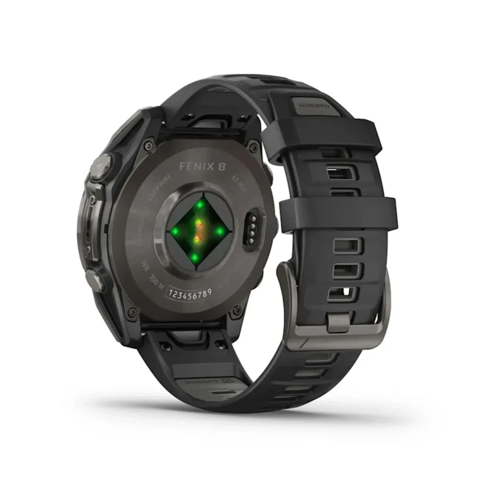 Garmin fenix 8 47mm, AMOLED, Saph, CrbnGryTi/Blk, Blk/PebbleGryBnd, GPS (010-02904-21) (UA) Диагональ дисплея 1.4