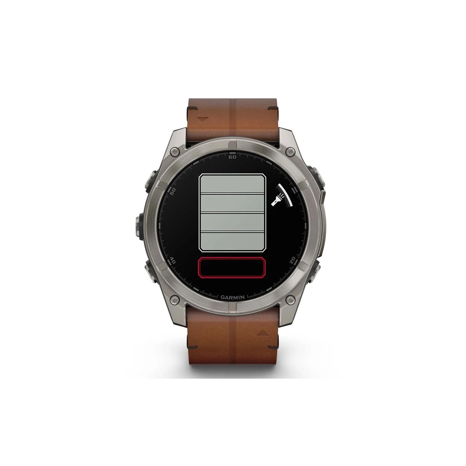 Garmin Fenix 8 51mm AMOLED Sapphire Carbon grey DLC w. Chestnut Leather Band (010-02905-40) Сумісна ОС iOS, Android