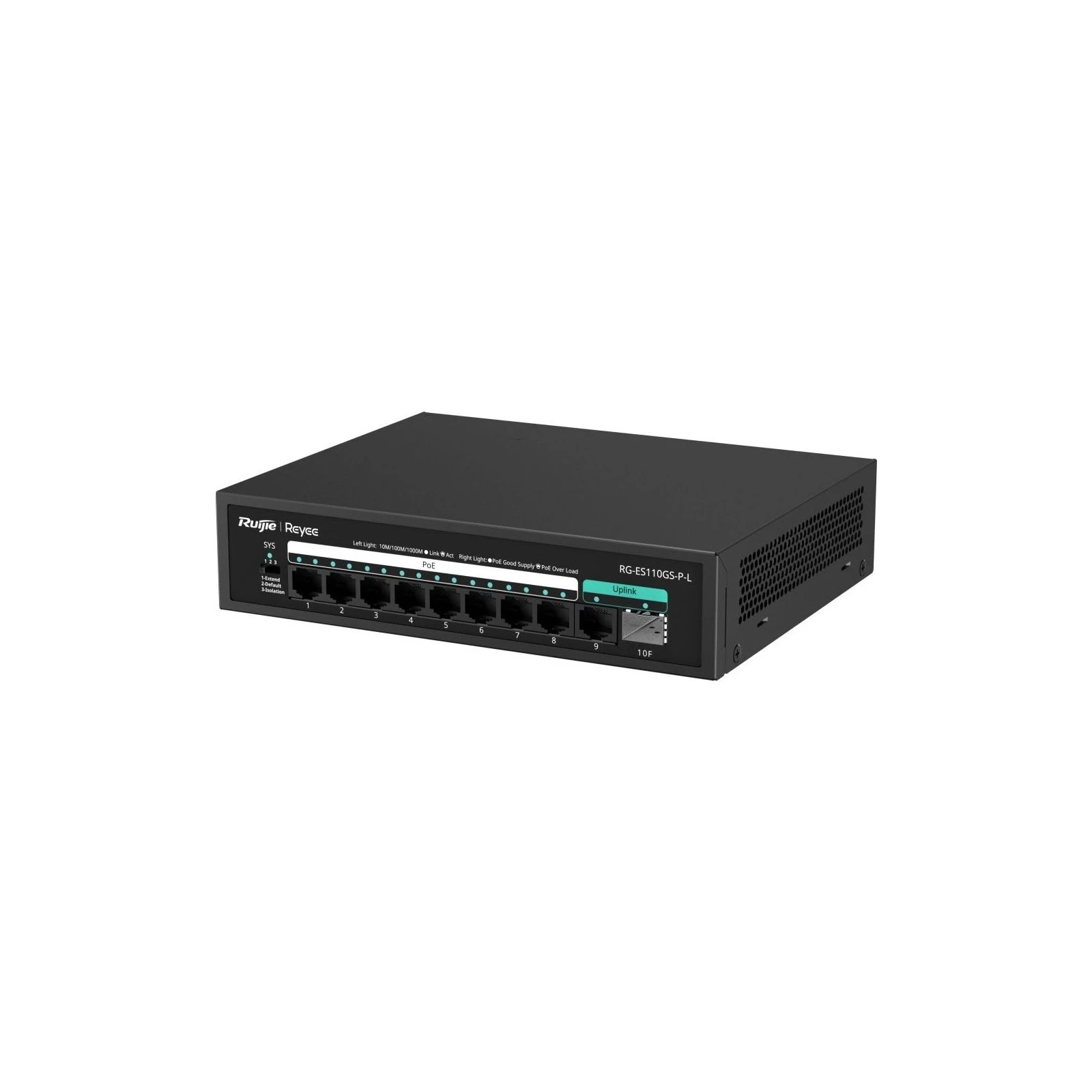 Коммутатор сетевой Ruijie Networks RG-ES110GS-P-L (UA) Требования PoE PoE 120 Вт