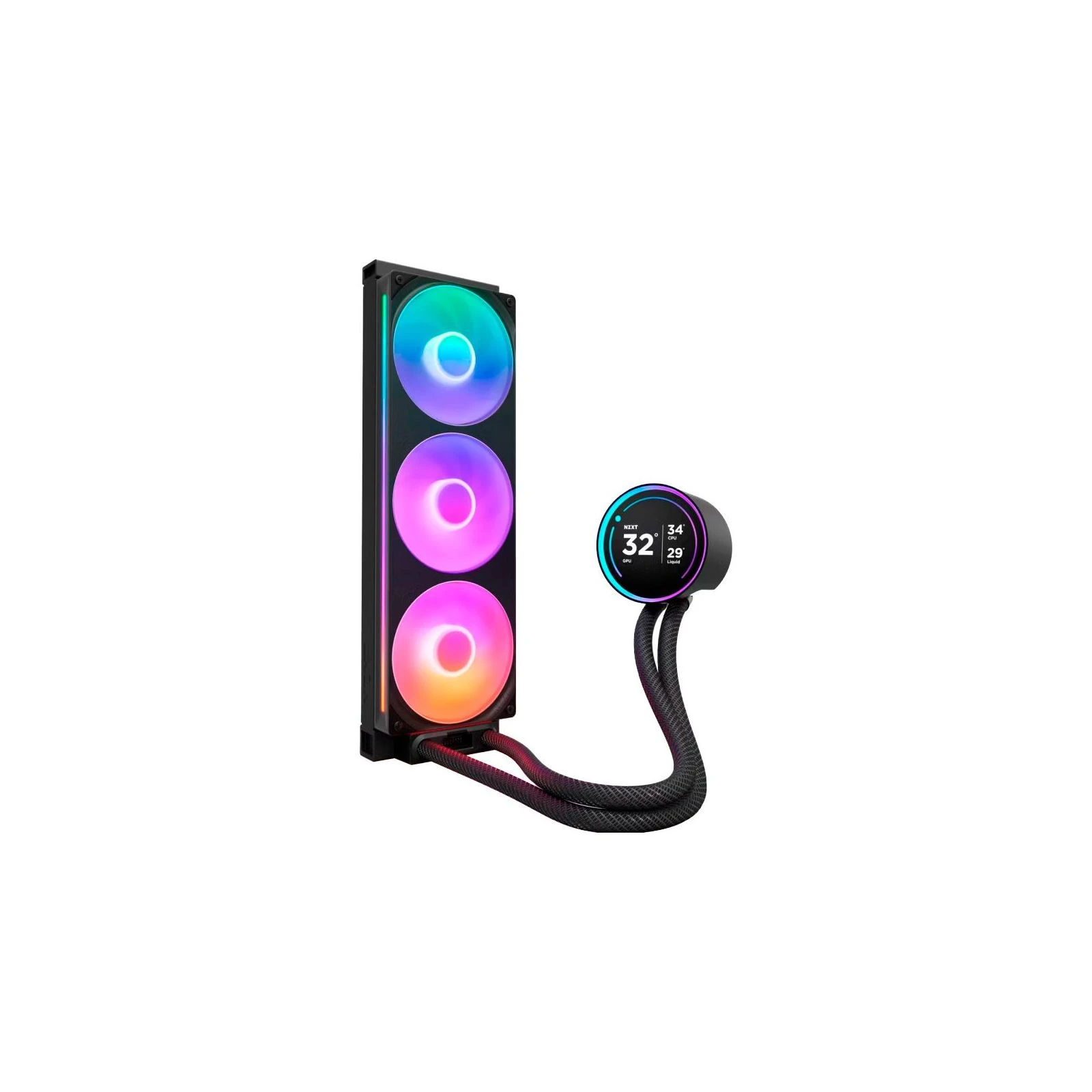 Система жидкостного охлаждения NZXT Kraken Elite RGB 360mm AIO (RL-KR36E-B2) (UA) Управление скоростью вращения есть